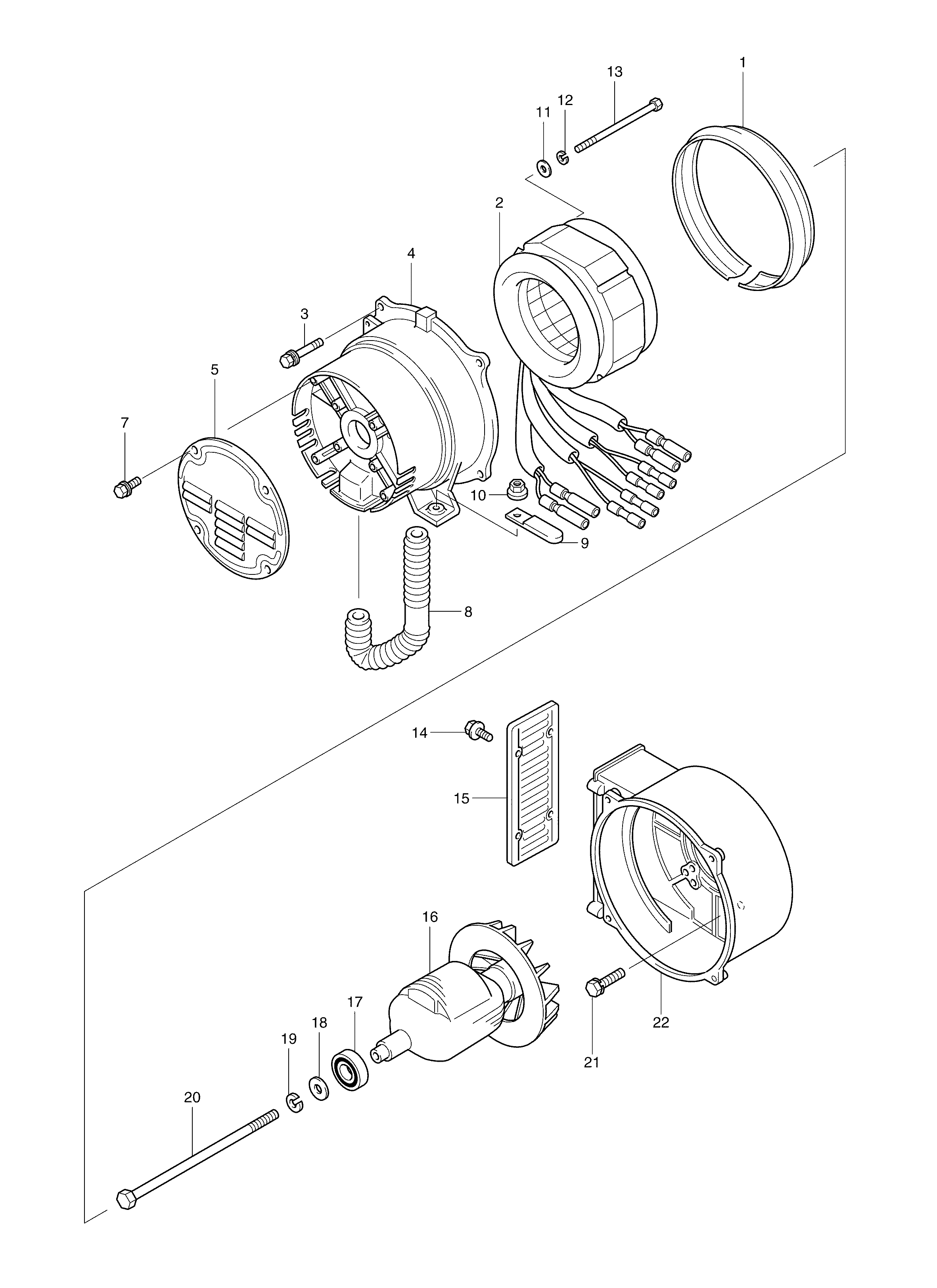 Makita G5500R parts diagram, sheet 1