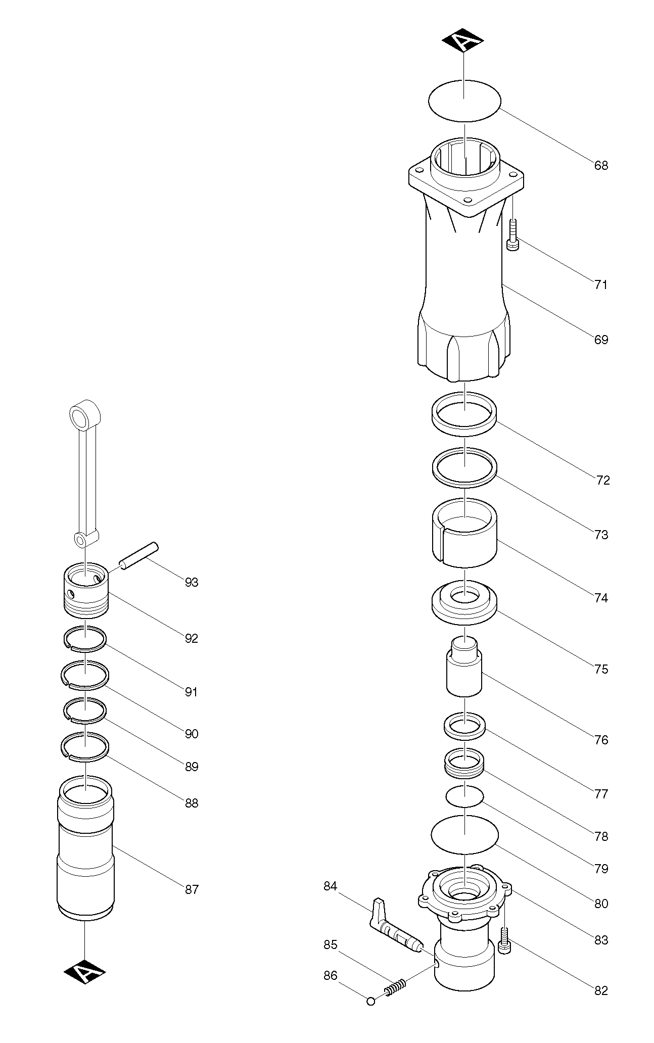 Makita HM1400 parts diagram, sheet 2