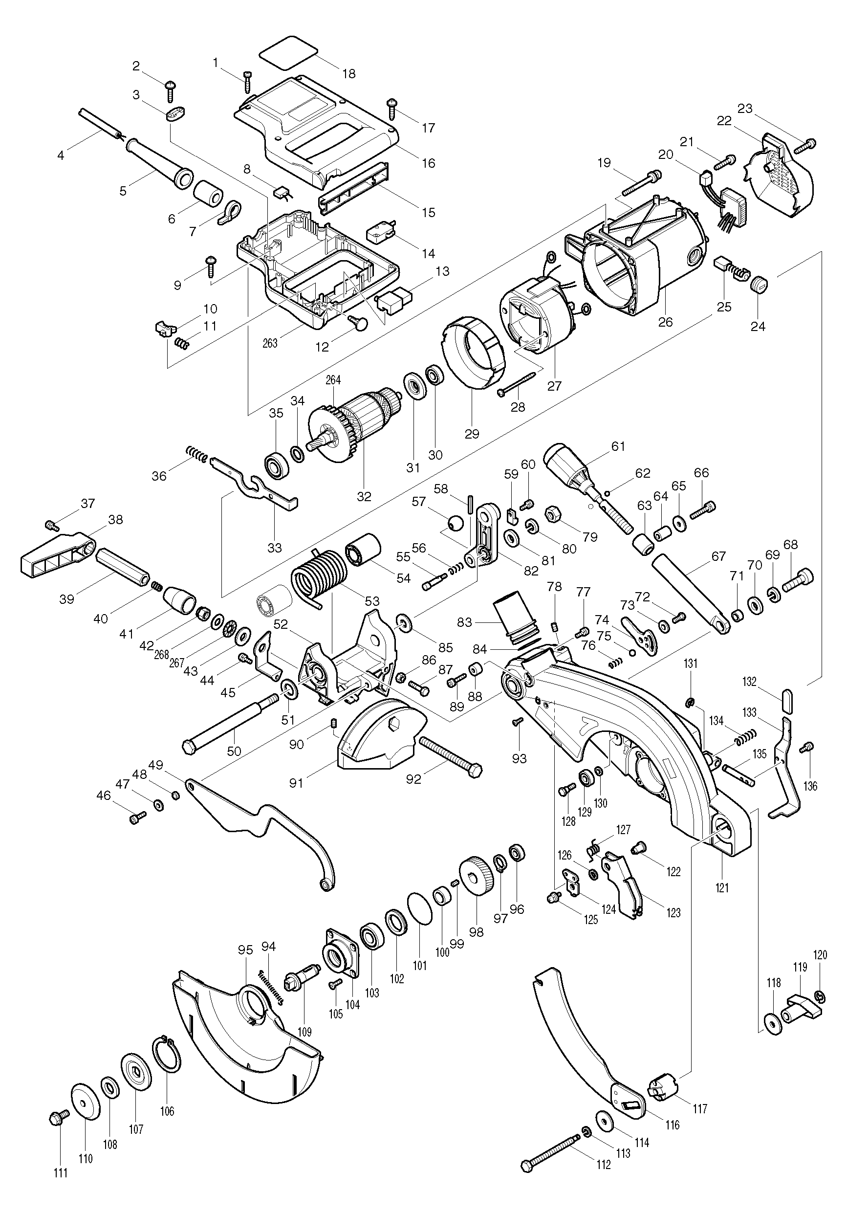 Makita LF1000 parts diagram, sheet 1