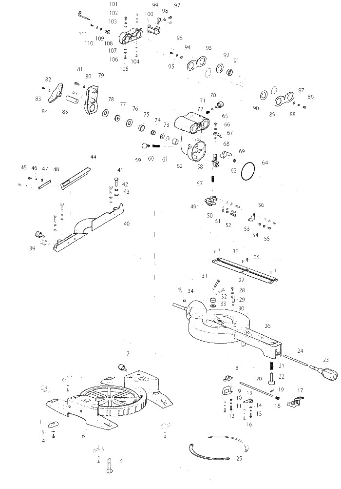 Makita LS0815FL parts diagram, sheet 1