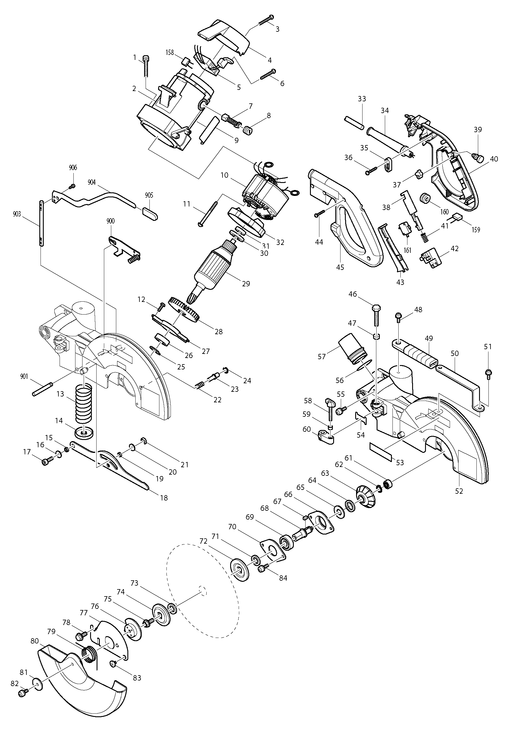 Makita LS1013 parts diagram, sheet 1