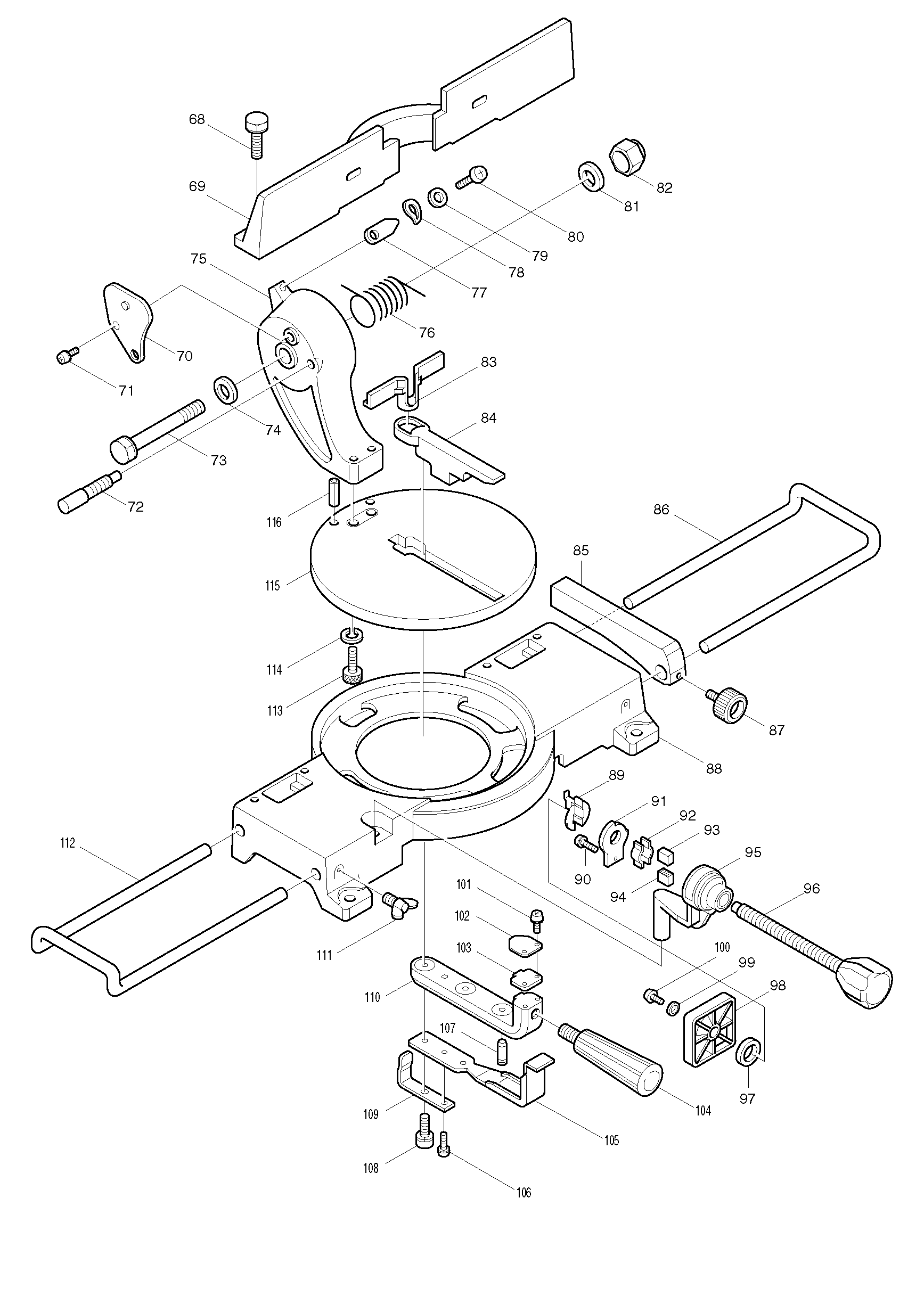 Makita LS1020 parts diagram, sheet 2
