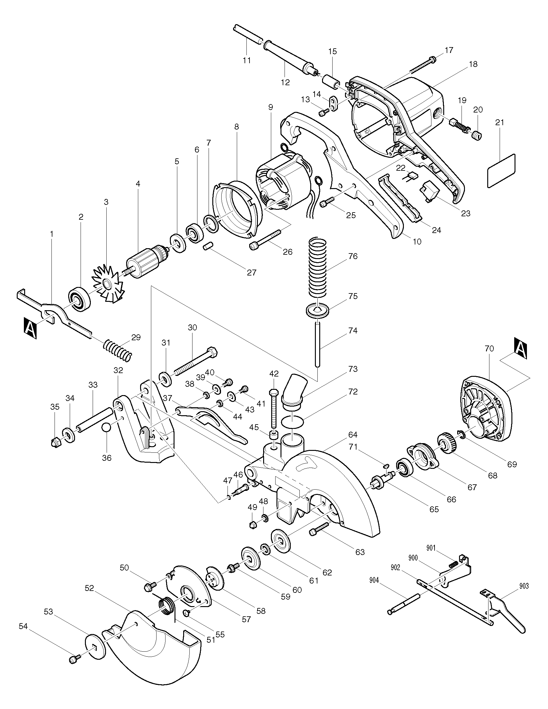 Makita LS1030 parts diagram, sheet 1