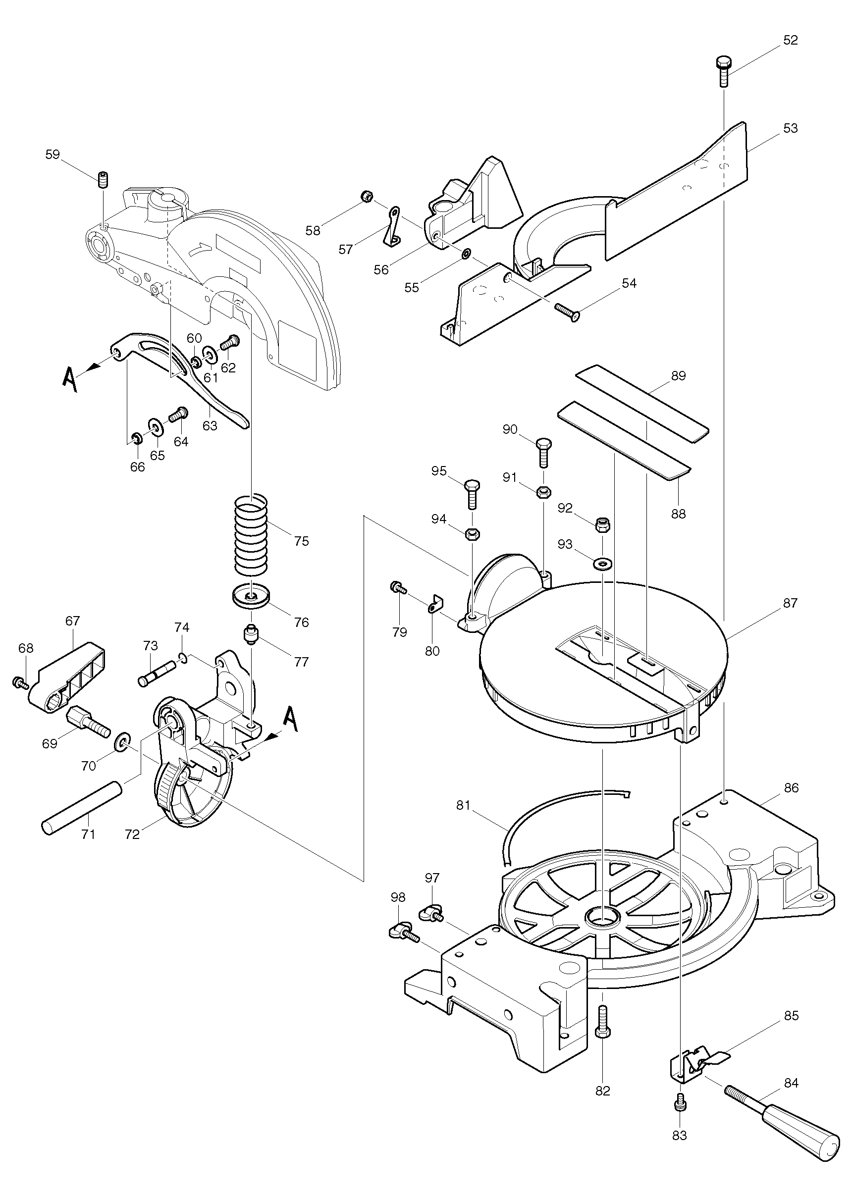 Makita LS1040F parts diagram, sheet 2