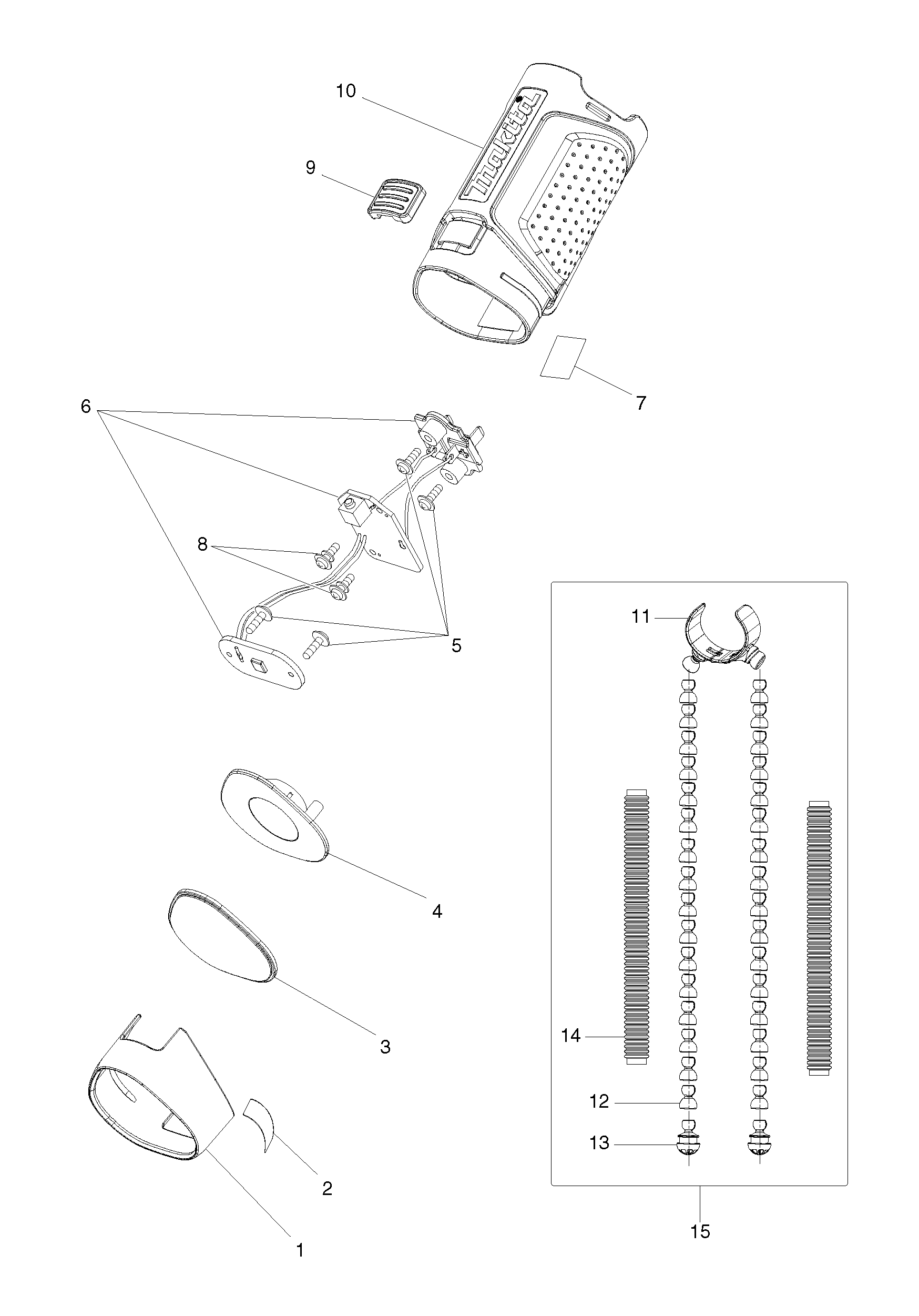 Makita ML101 parts diagram, sheet 1