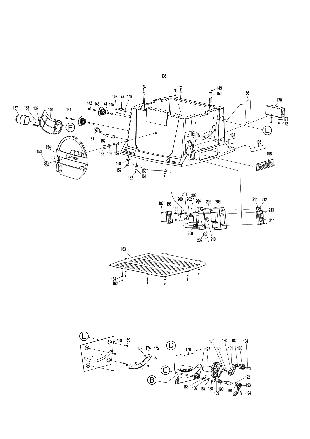 Makita MLT100N parts diagram, sheet 3