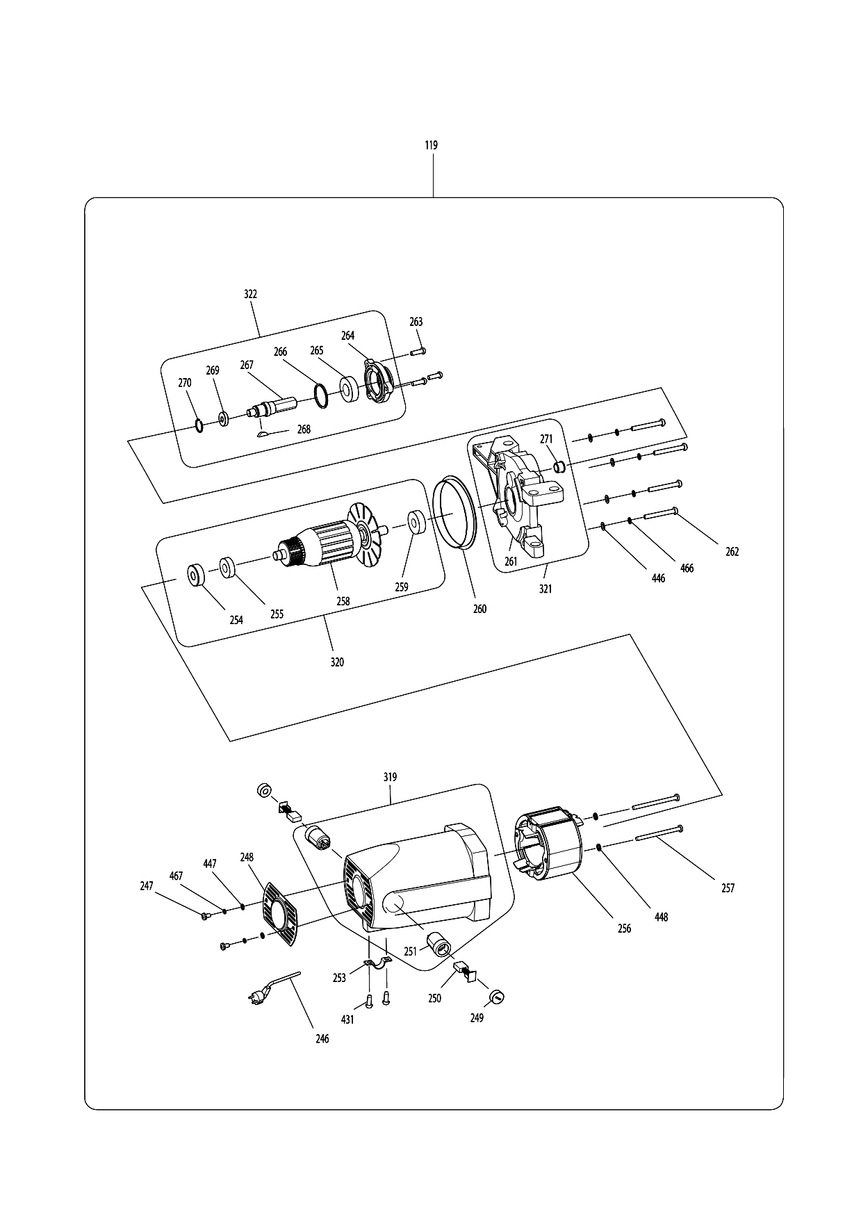Makita MLT100 parts diagram, sheet 3