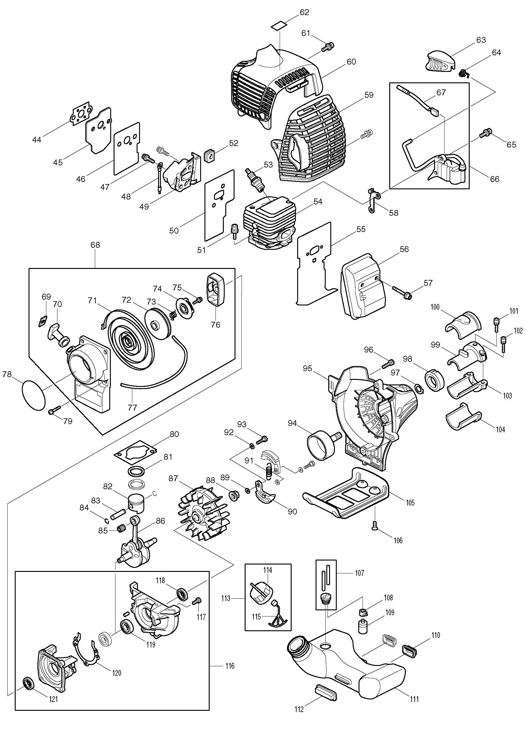 Makita MS26C parts diagram, sheet 3