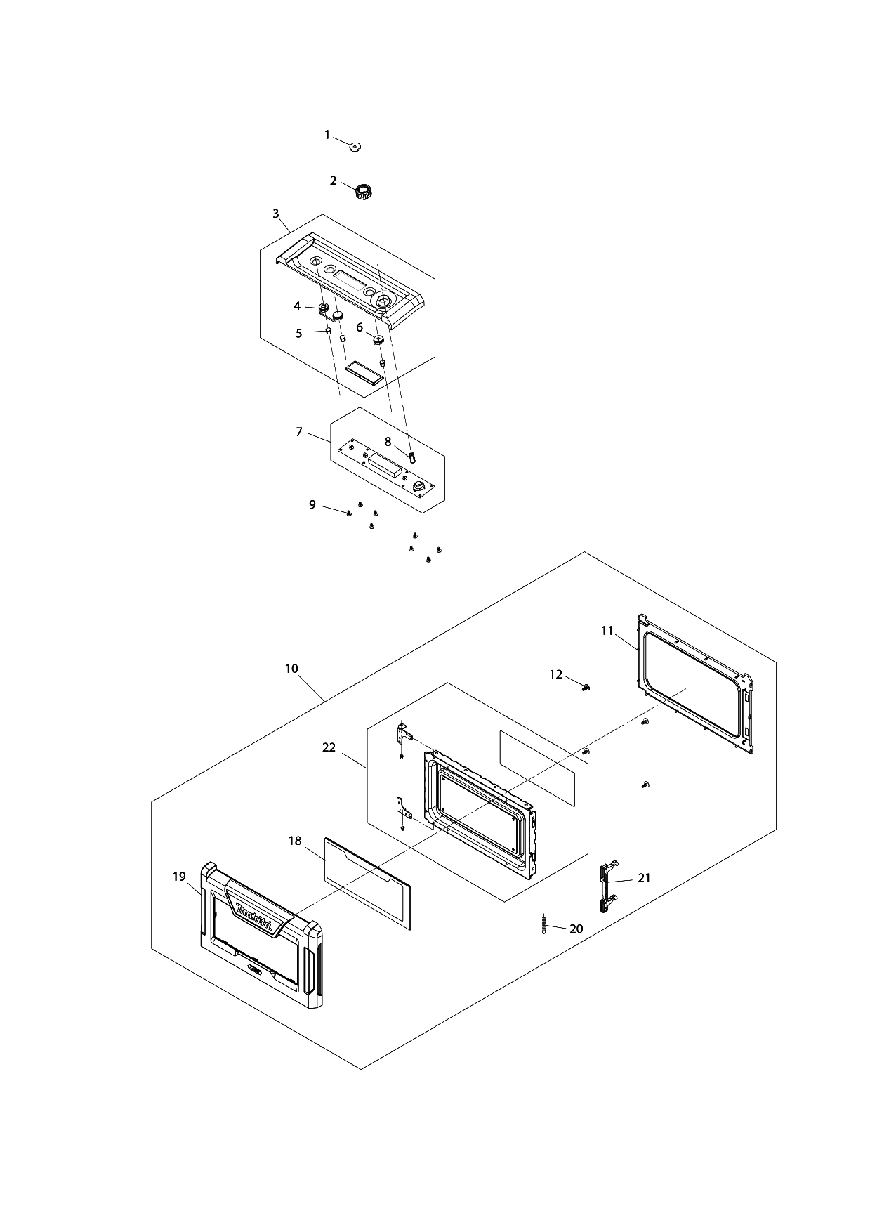 Makita MW001G parts diagram, sheet 1