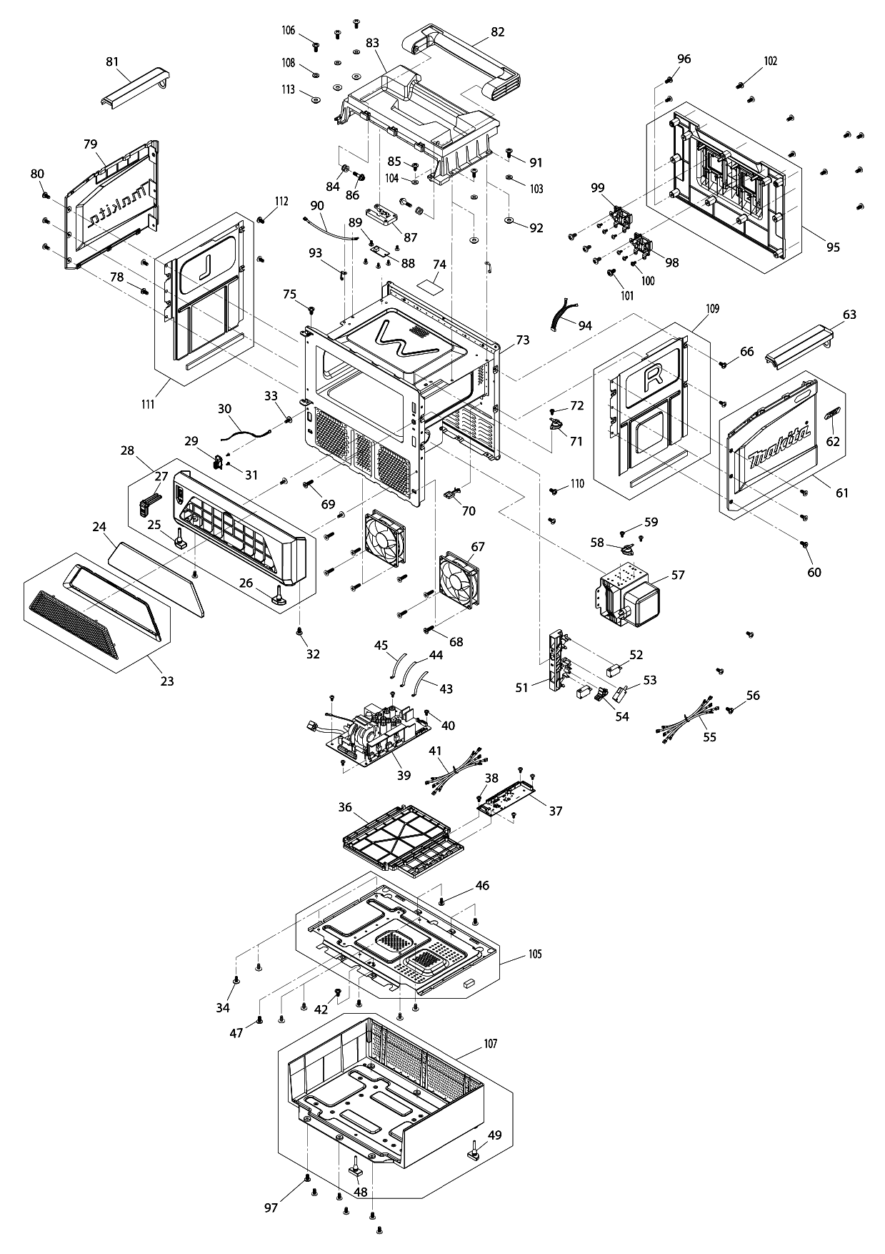 Makita MW001G parts diagram, sheet 2