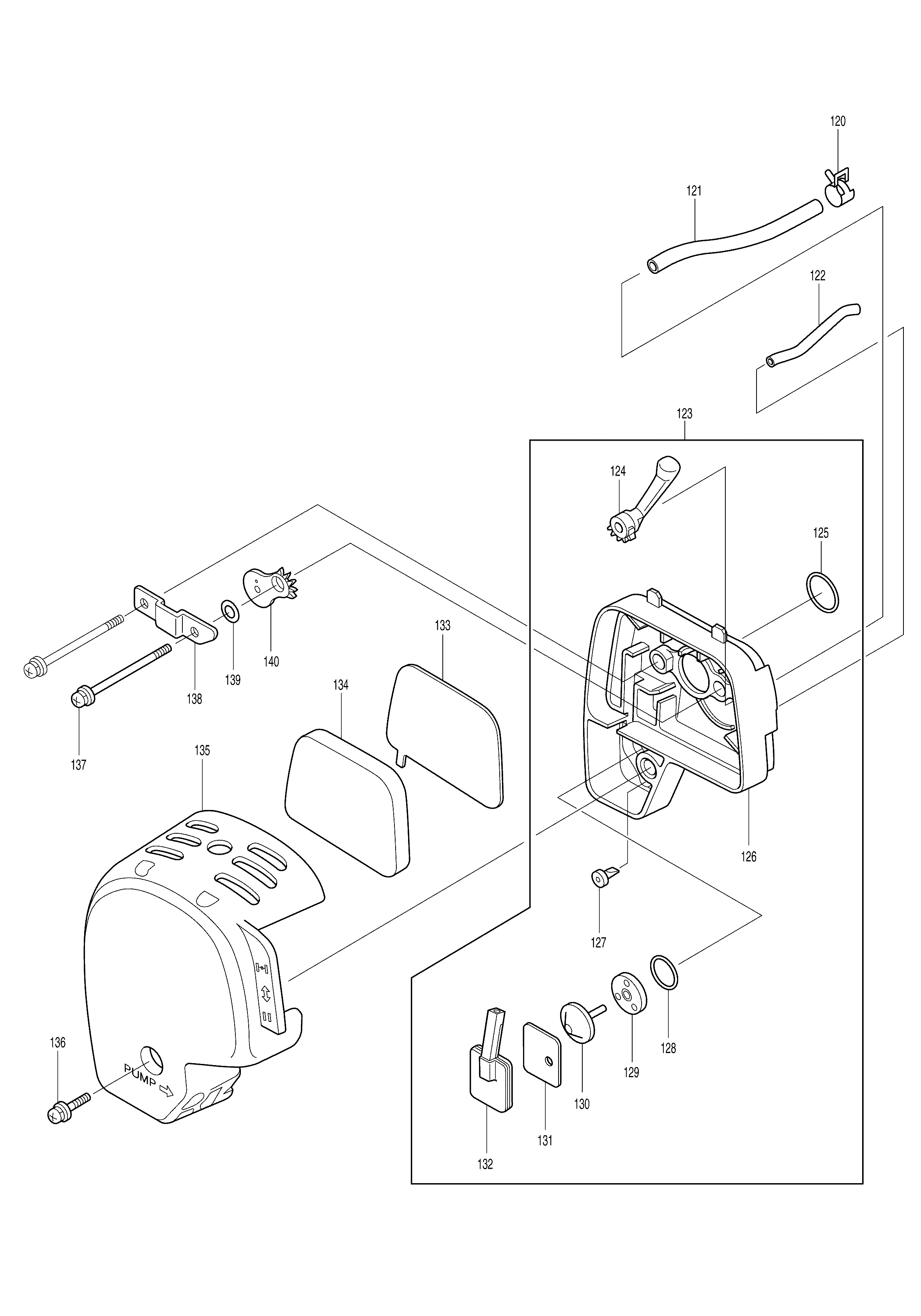 Makita PB2504 parts diagram, sheet 7