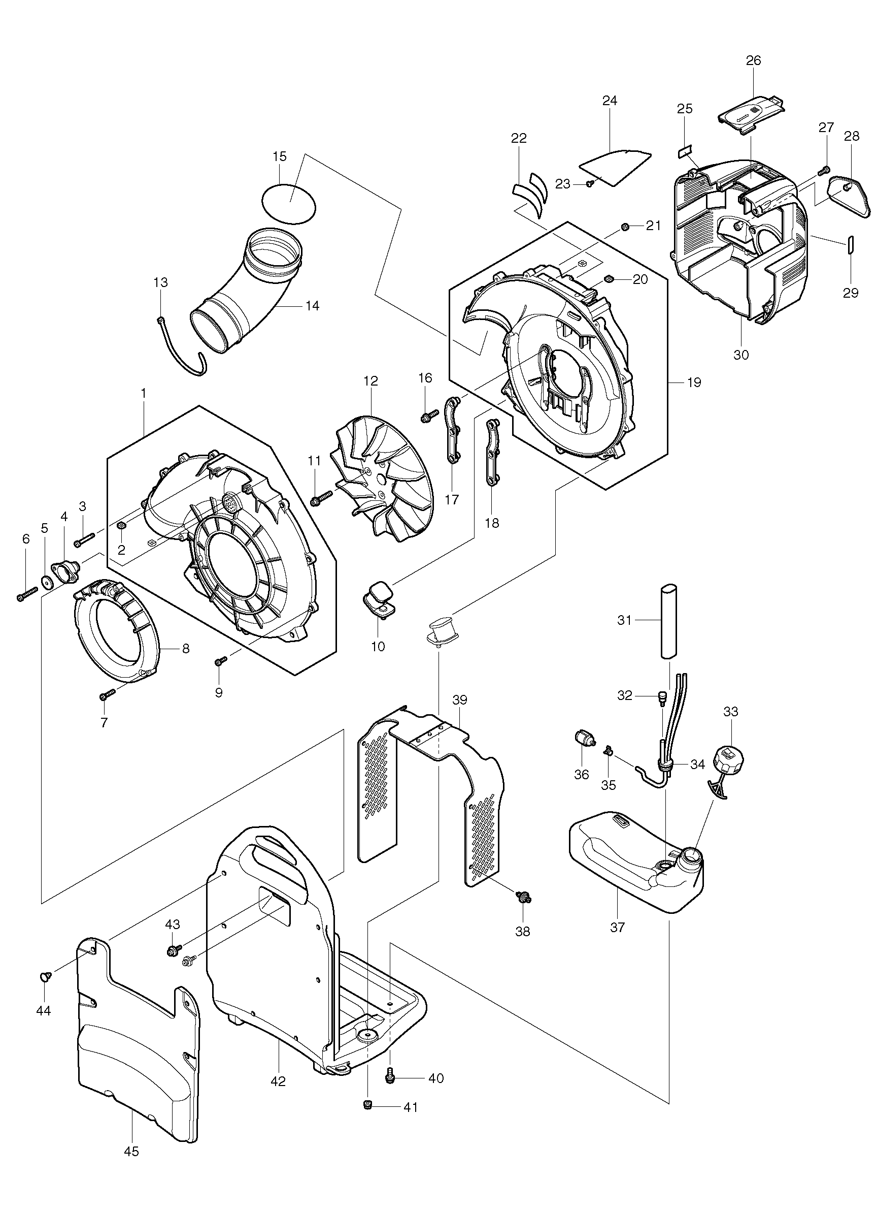 Makita PB76004 parts diagram, sheet 1
