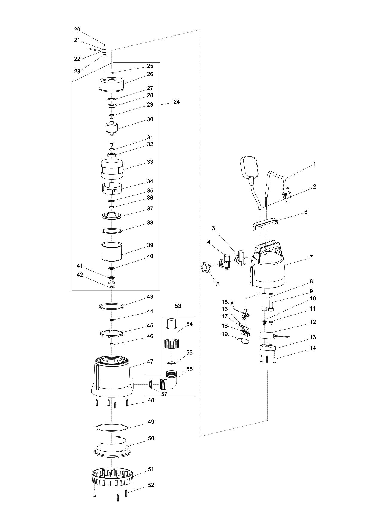 Makita PF0300 parts diagram, sheet 1