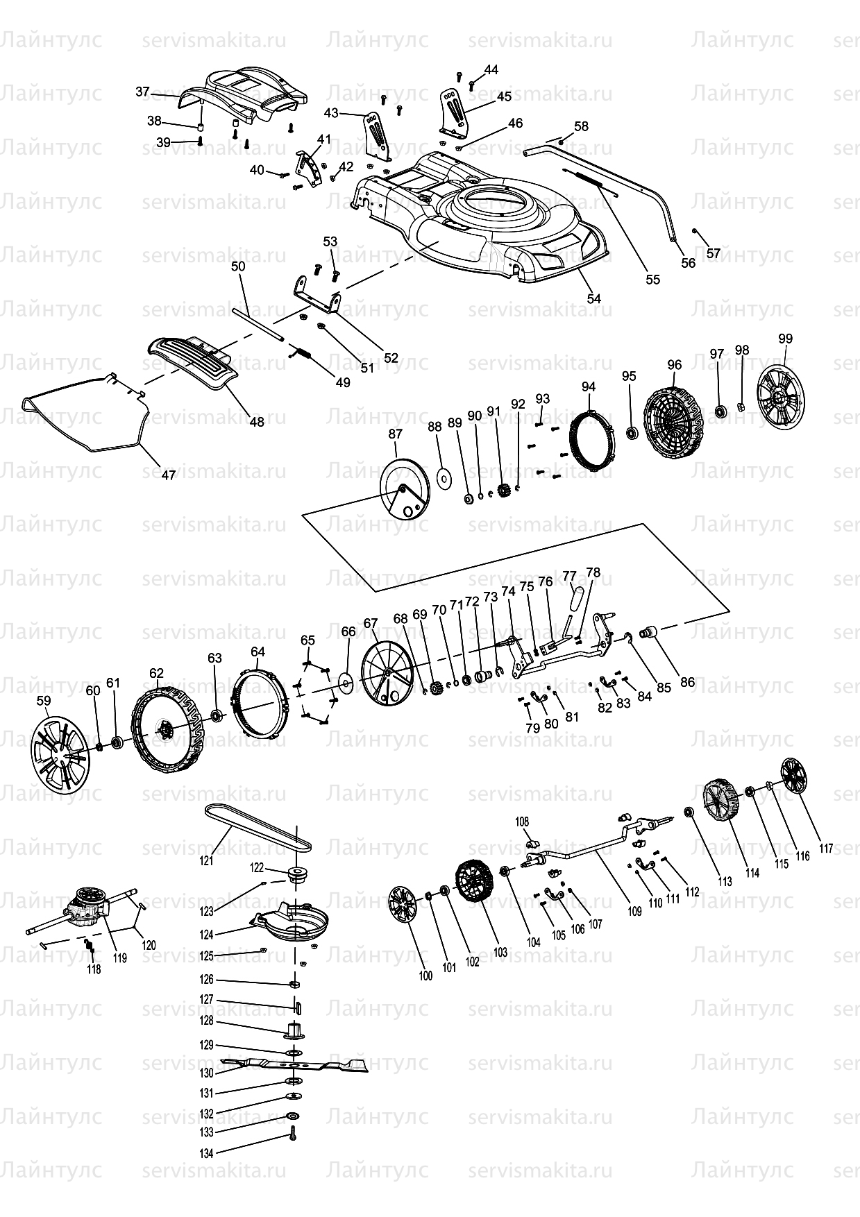 Makita PLM5121N2 parts diagram, sheet 2