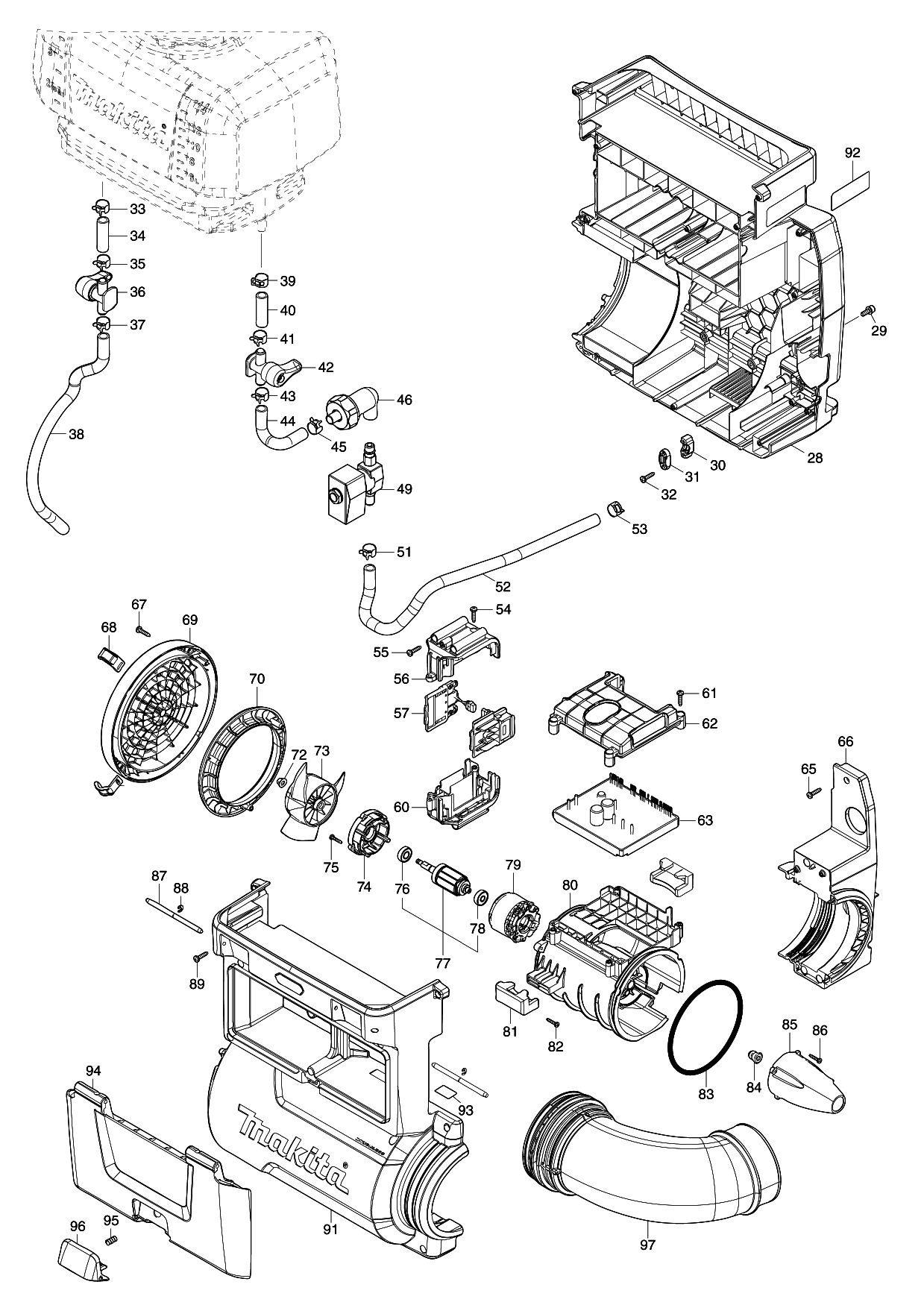 Makita PM001G parts diagram, sheet 2