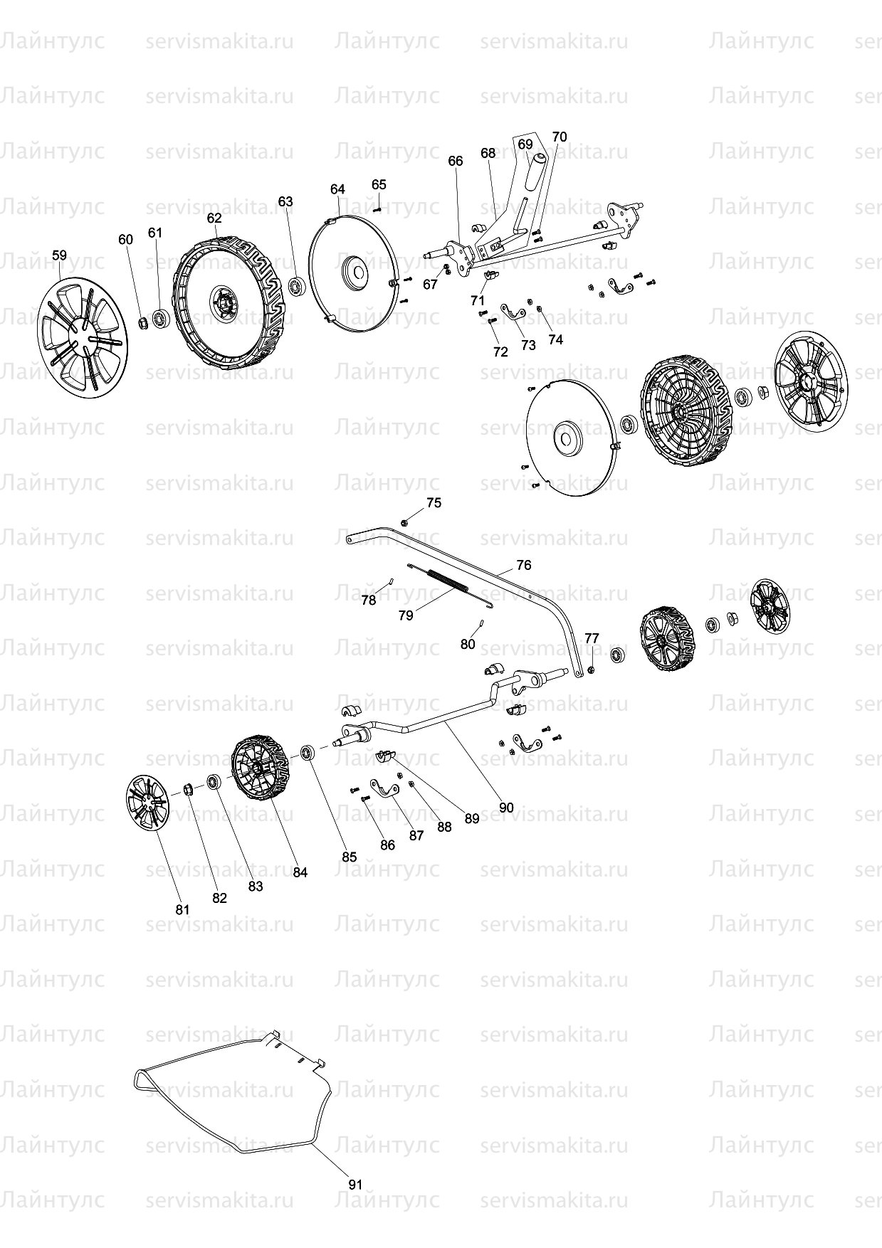 Makita PM5120 parts diagram, sheet 2