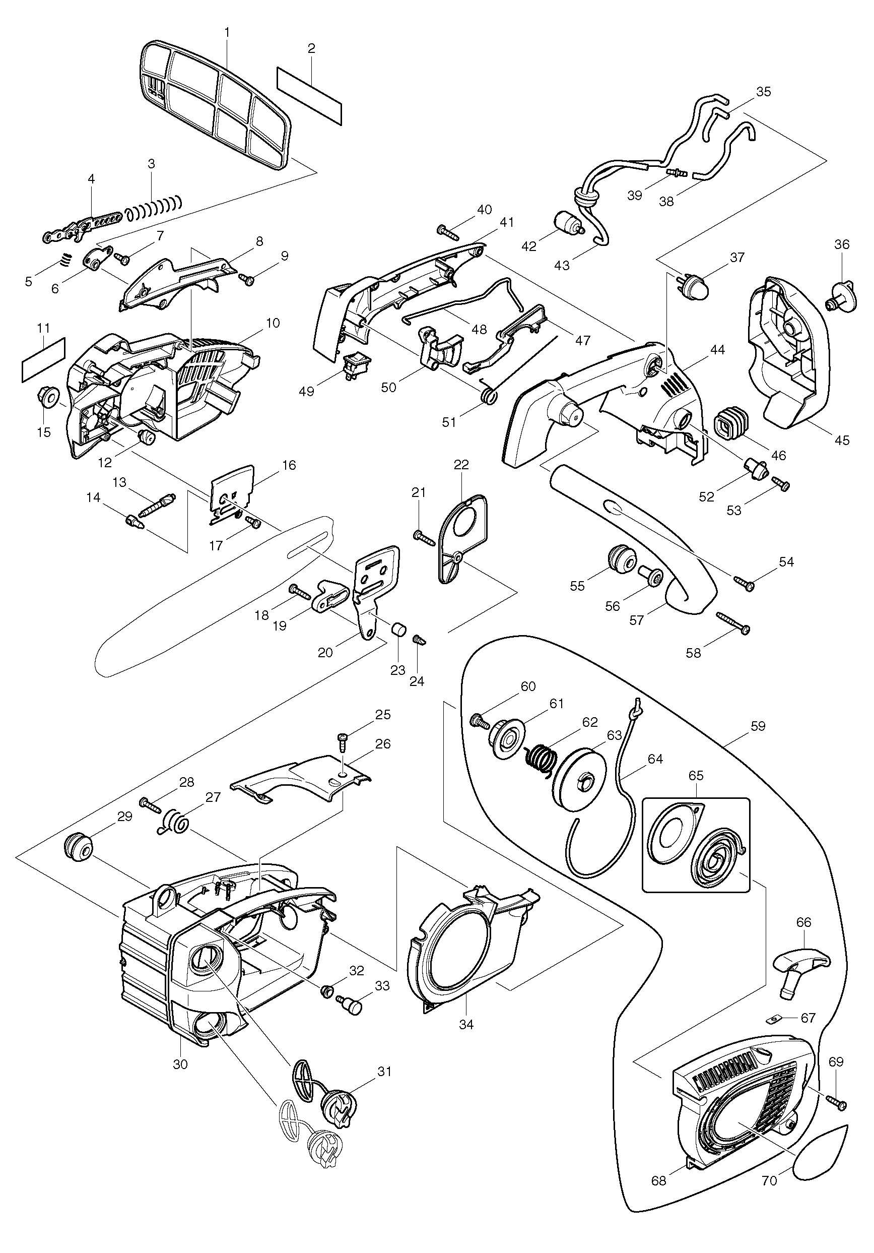 Makita PS-220TH parts diagram, sheet 1