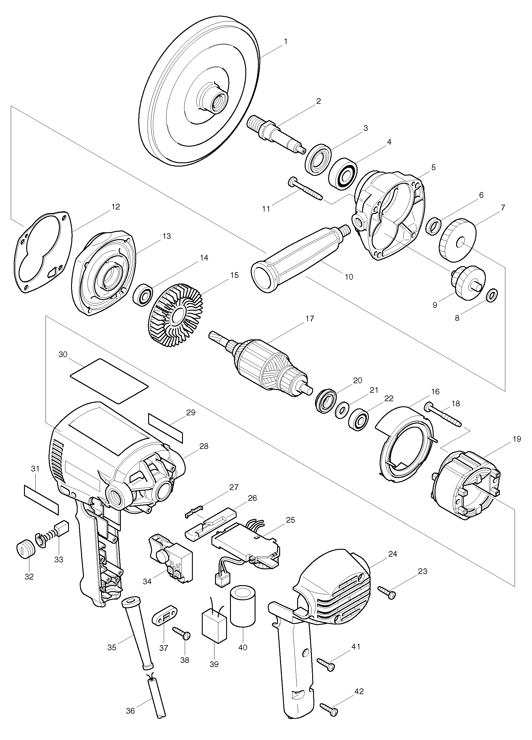 Makita PV7000C parts diagram, sheet 1