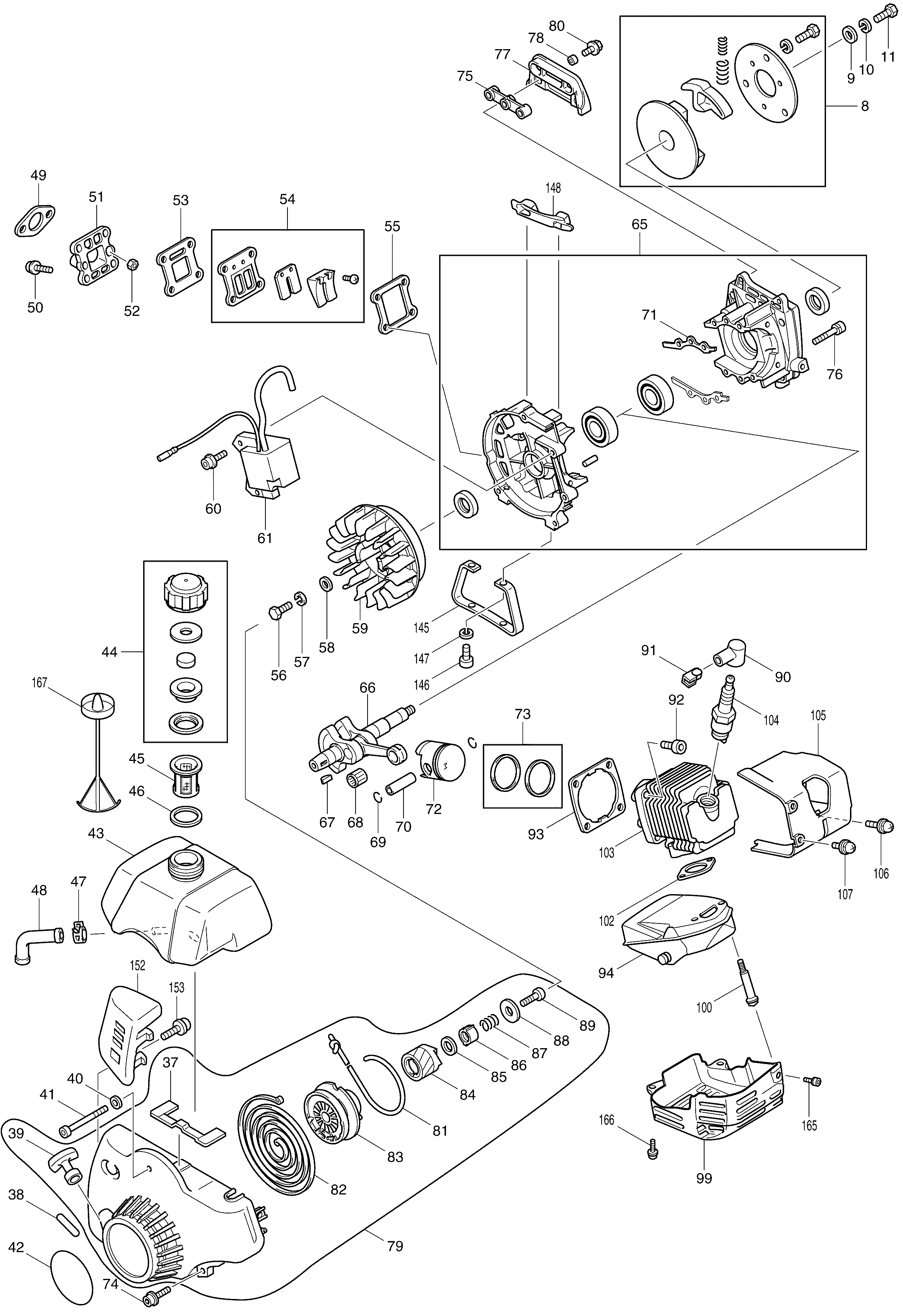 Makita RBC410 parts diagram, sheet 2