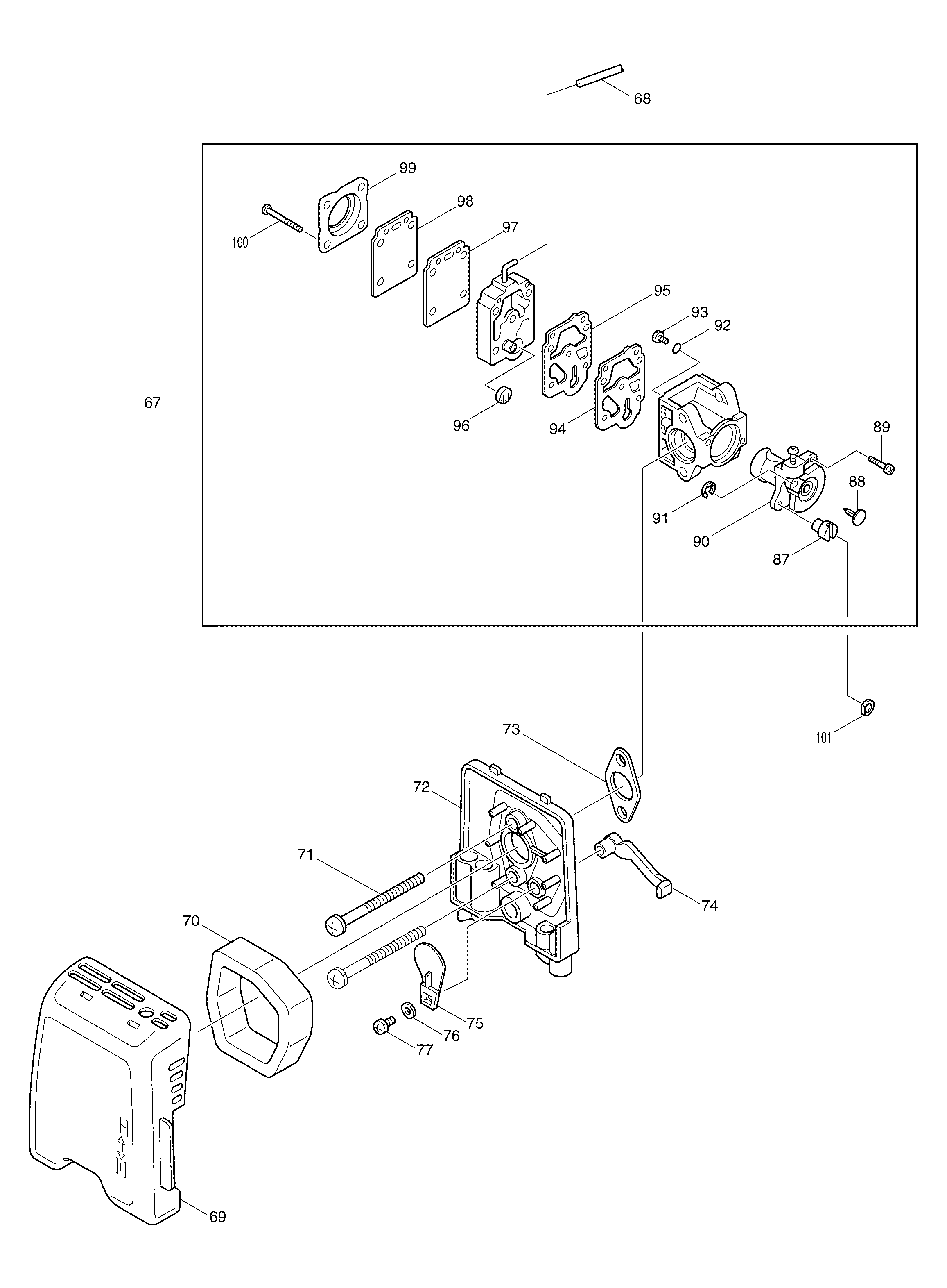 Makita RST250 parts diagram, sheet 3