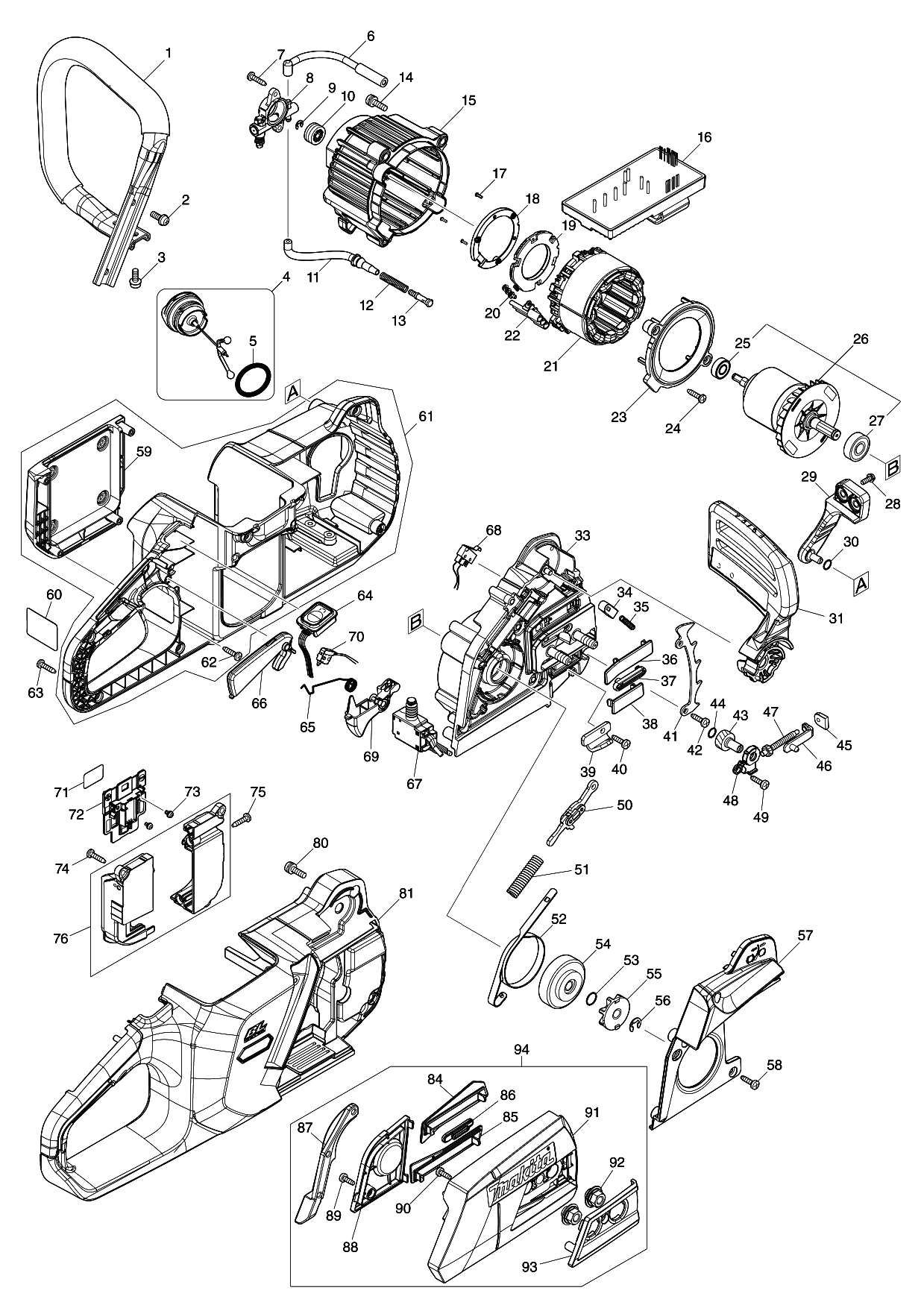 Makita UC012G parts diagram, sheet 1