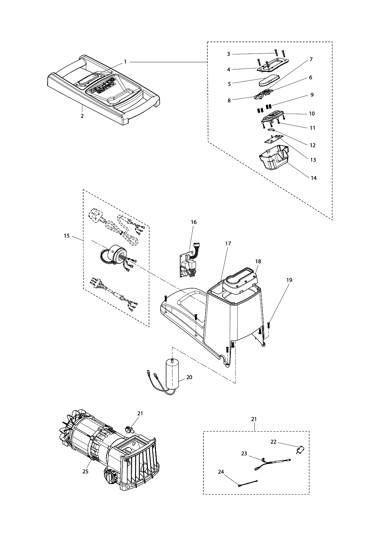 Makita UD2500 parts diagram, sheet 1