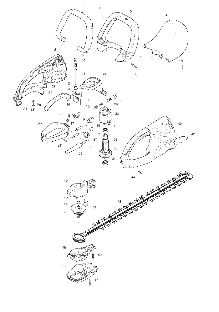 Makita UH5570 parts diagram, sheet 1