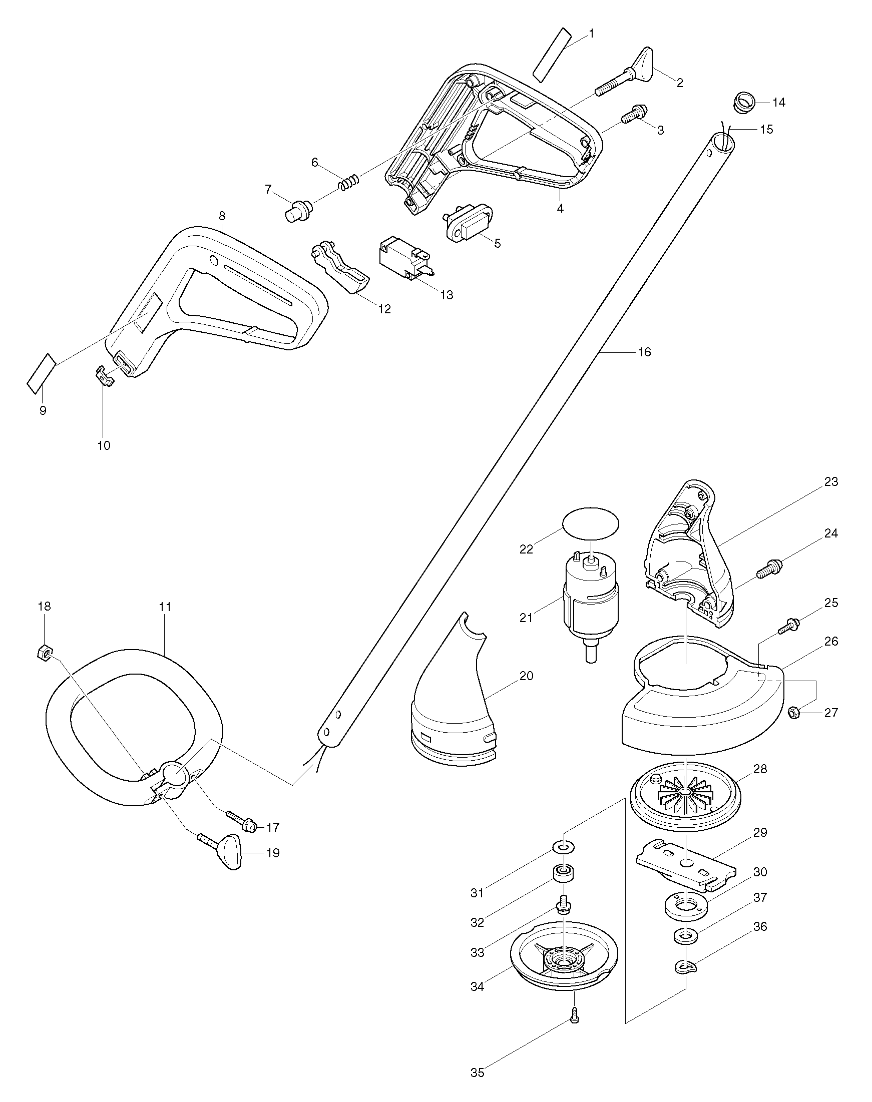 Makita UM140D parts diagram, sheet 1