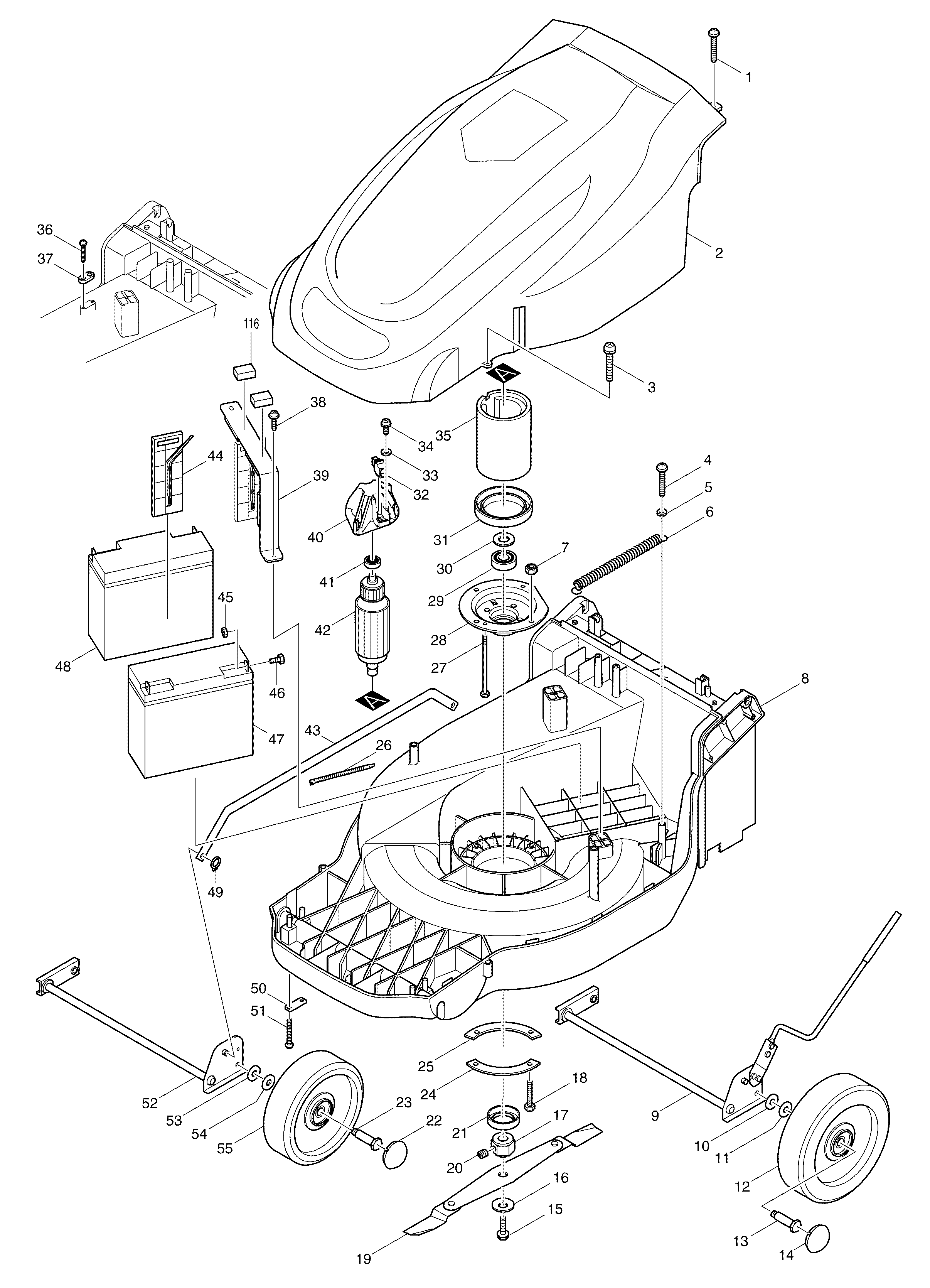 Makita UM401D parts diagram, sheet 1