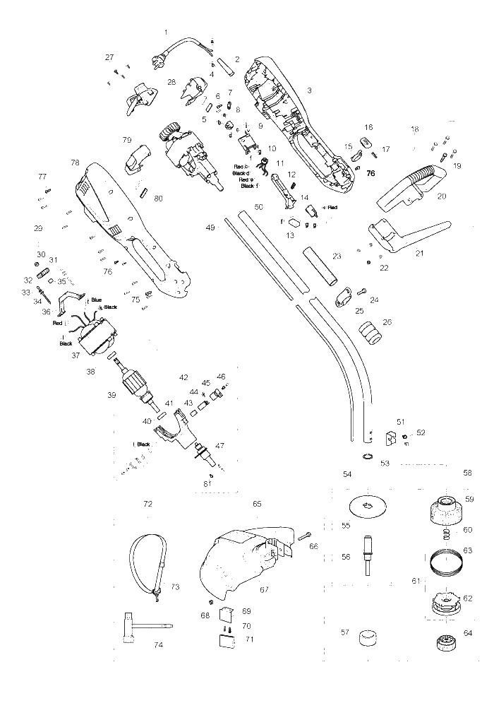 Makita UR3501 parts diagram, sheet 1