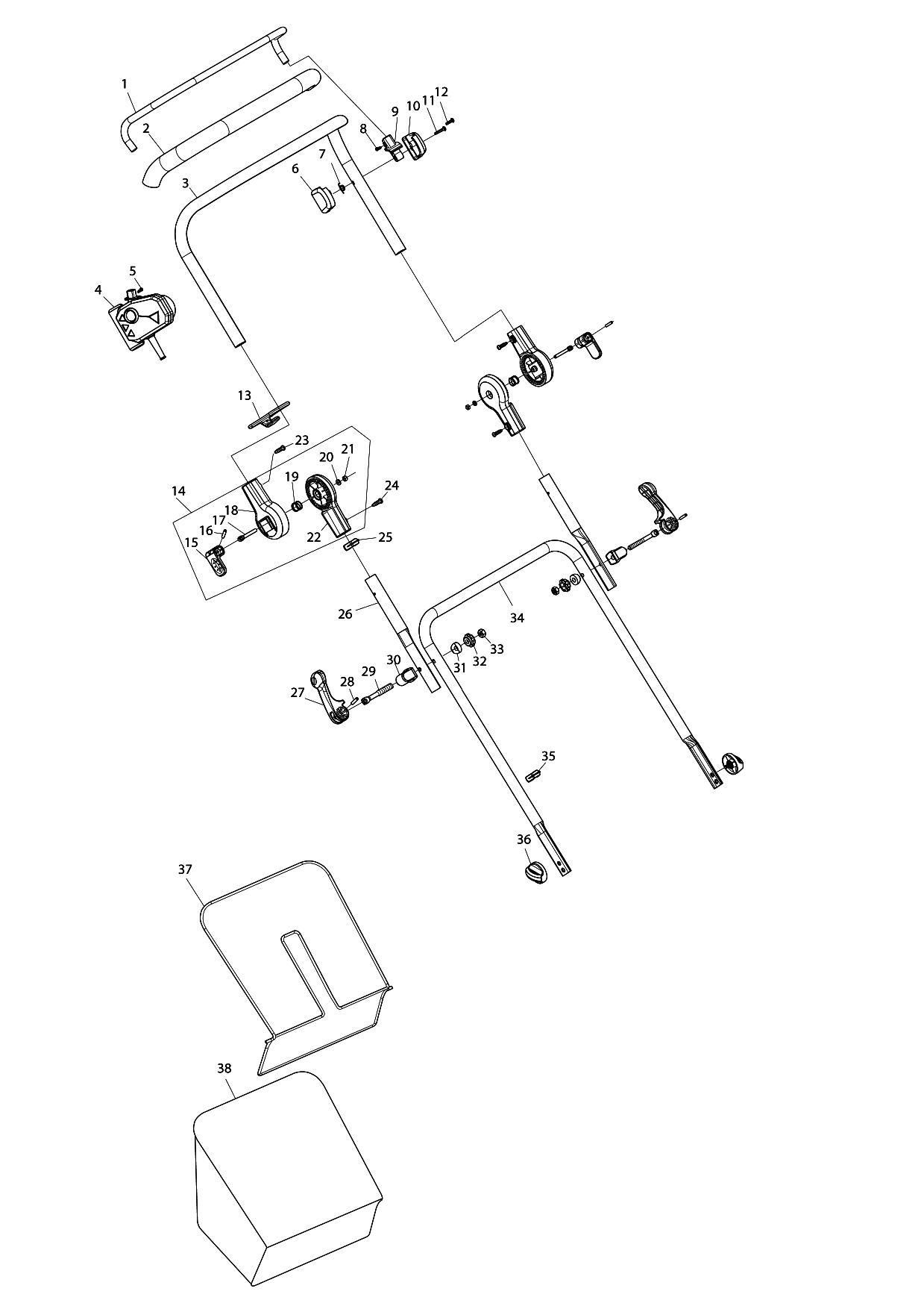 Makita UV3600 parts diagram, sheet 1