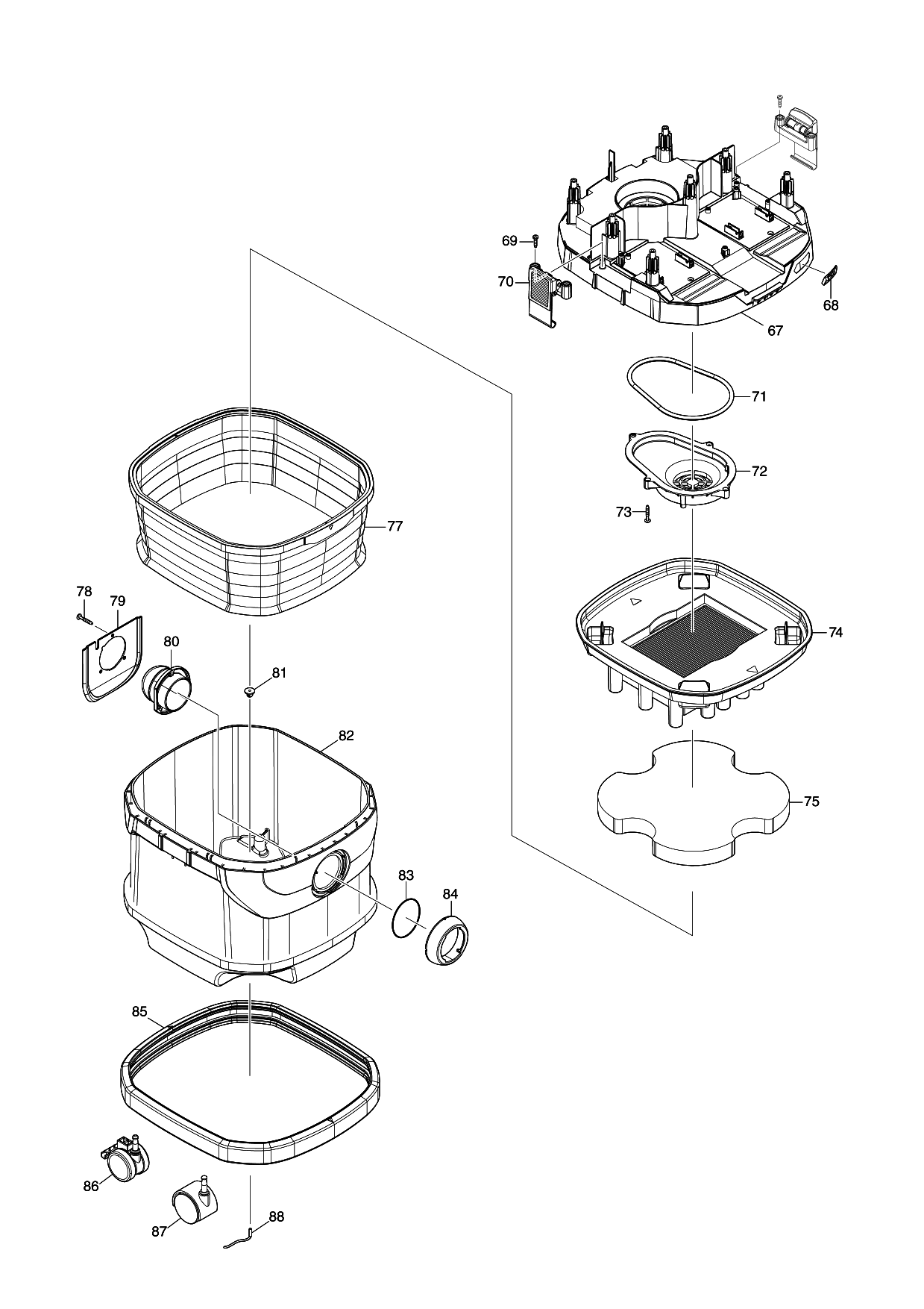Makita VC004GL parts diagram, sheet 2