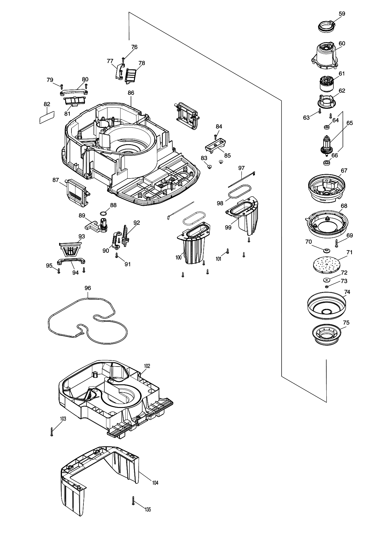 Makita VC006GM parts diagram, sheet 2