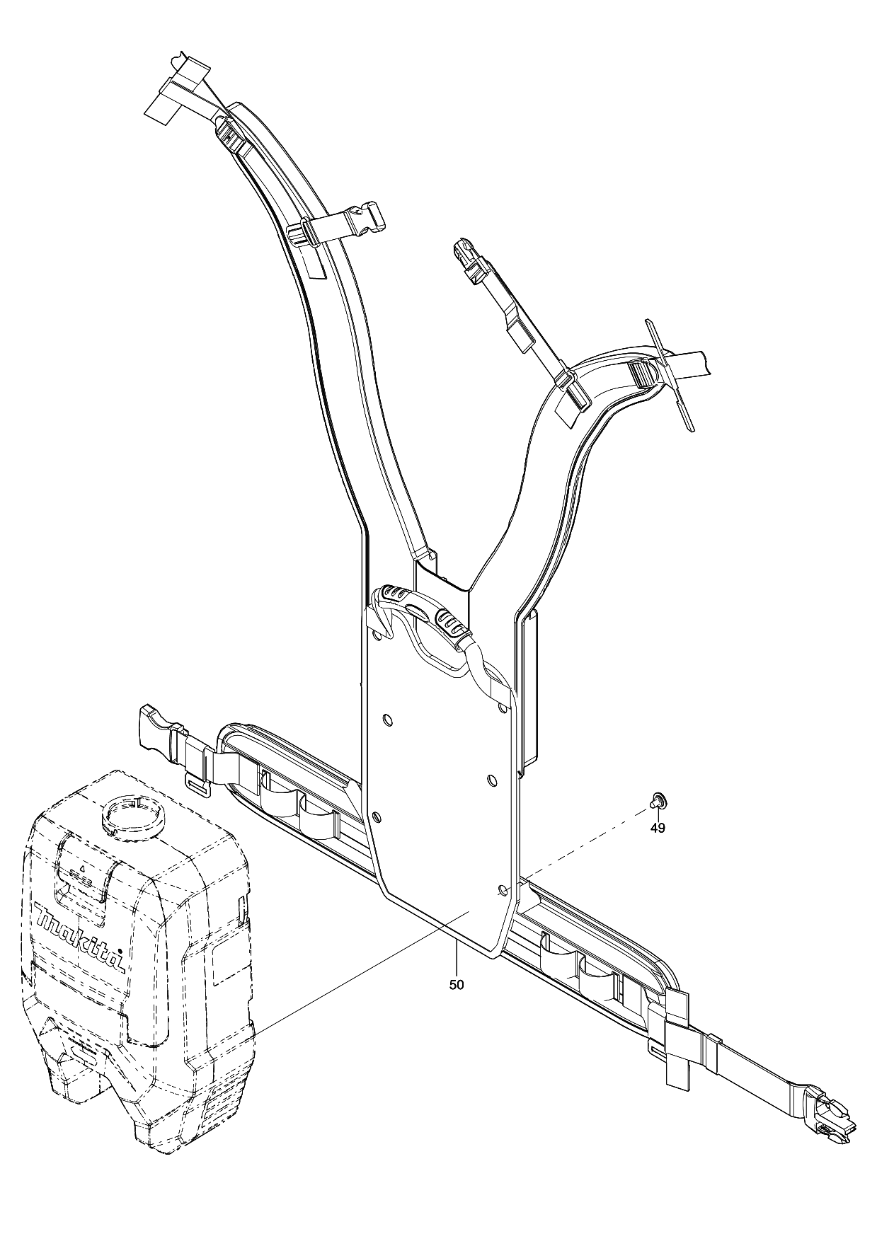 Makita VC008G parts diagram, sheet 2