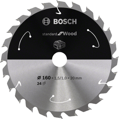 Nieuwe echte Bosch 2608837676 Standaard voor houtcirkelzaagmes voor draadloos