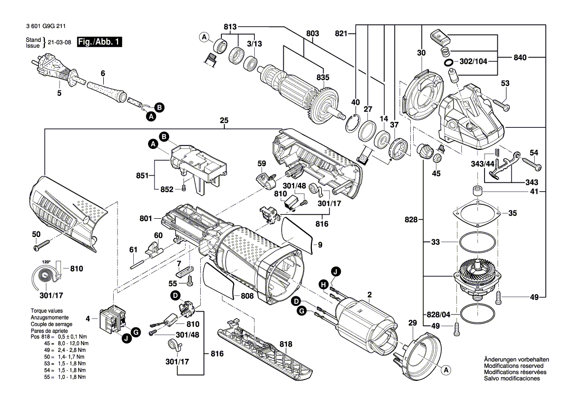 Ny äkta Bosch 1604460336 Strömförsörjningsladd