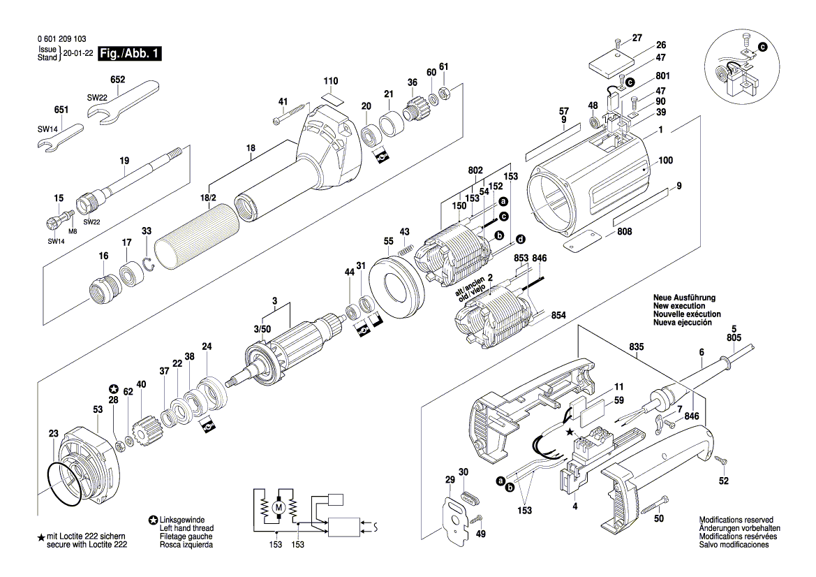 Nieuwe echte Bosch 1619p13607 Armatuur