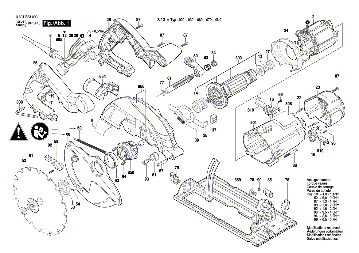 Neuer Original-Schwenkklingenschutz für Bosch 1600A00XZ6