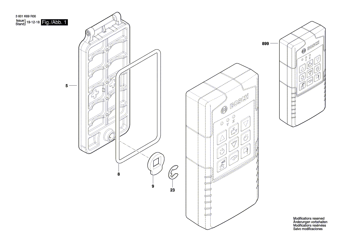 Nieuwe echte Bosch 1619PB4729 MAT SEAL