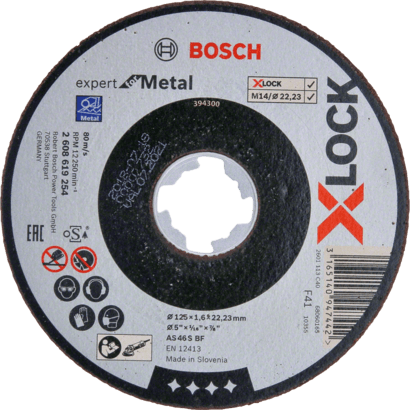 Nouveau véritable bosch 2608619254 Expert X-Lock pour le disque de coupe métallique pour petit