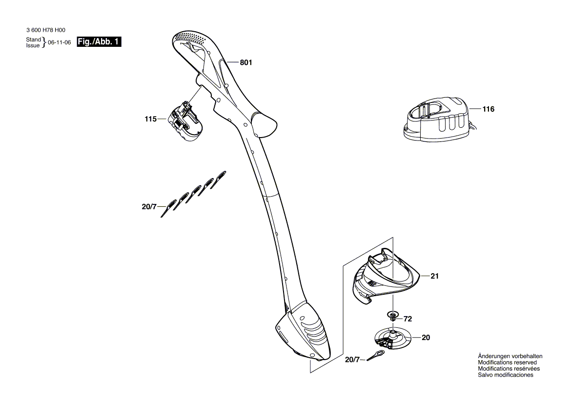 Nieuwe echte Bosch F016L71366 Knife Guard