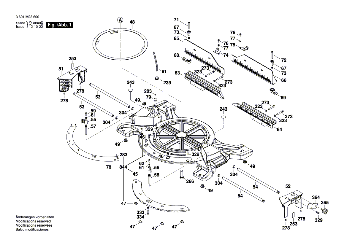 Nouveau véritable bosch 1609b02103-guide parallèle