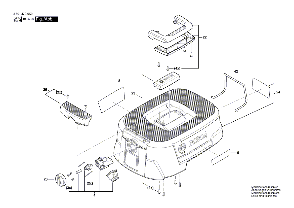 Nieuwe echte Bosch 1619PB3212 Motor