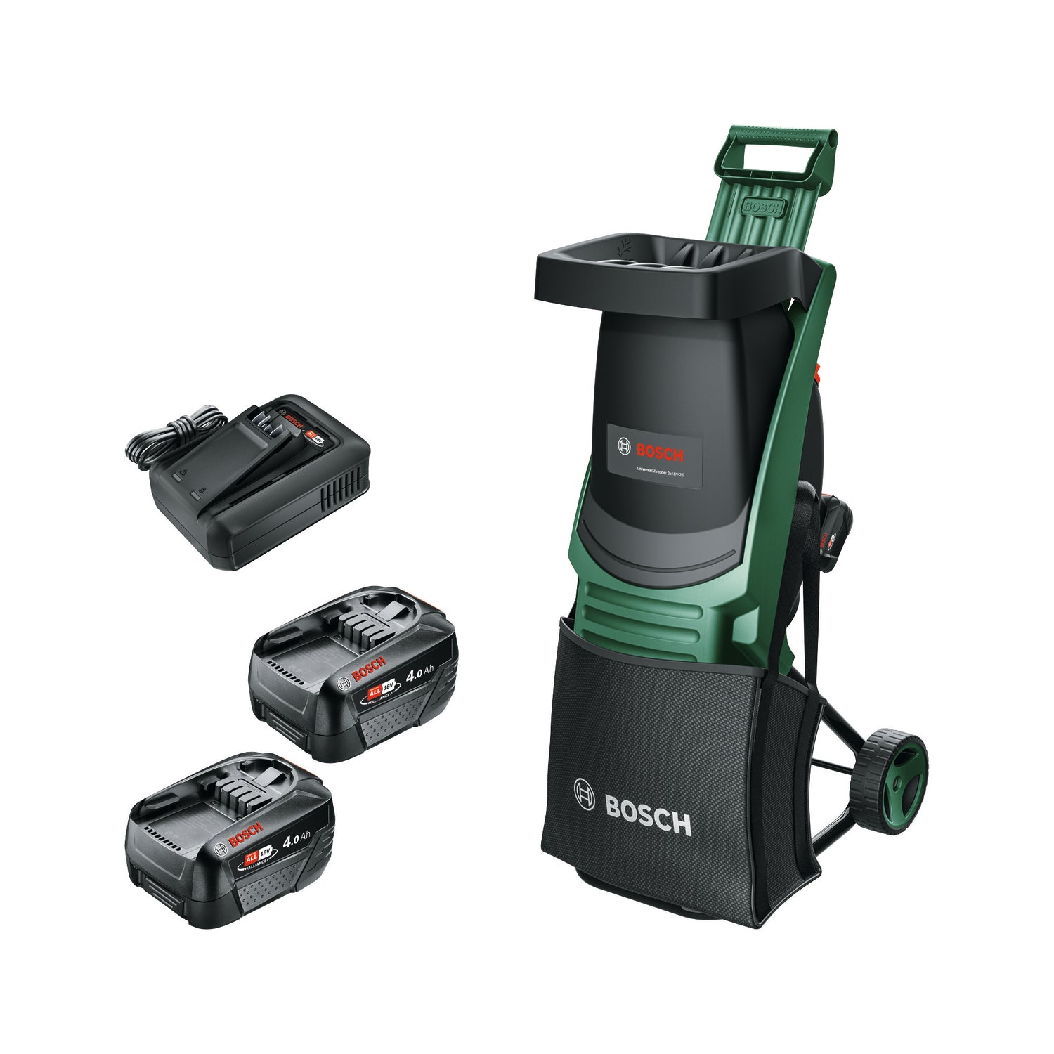Bosch UniversalShredder2x18V-25 Akuoksapurustaja ,2x4Ah 06008E0000