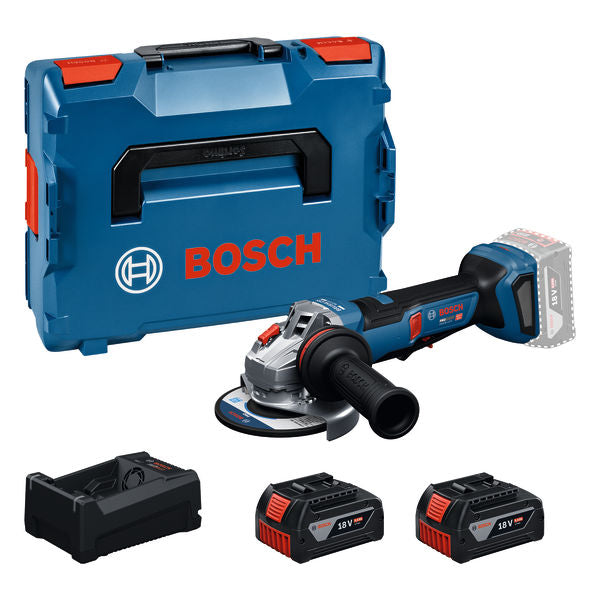 Bosch GWS18V-11PS, 125mm, 2x 5,0Ah, GAL 12V/18V-80; LB 06019N4302