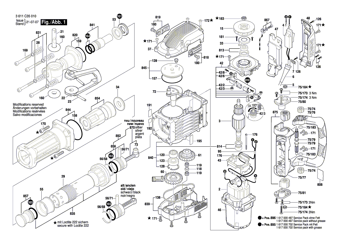 New Genuine Bosch 1617000490 Gear Housing