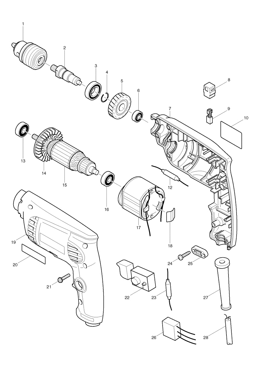 Ny ekte Makita 517479-3 Armature Ass'y MT602 240V