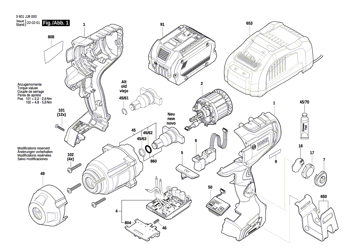 Nieuwe echte Bosch 160460103m vaste ring