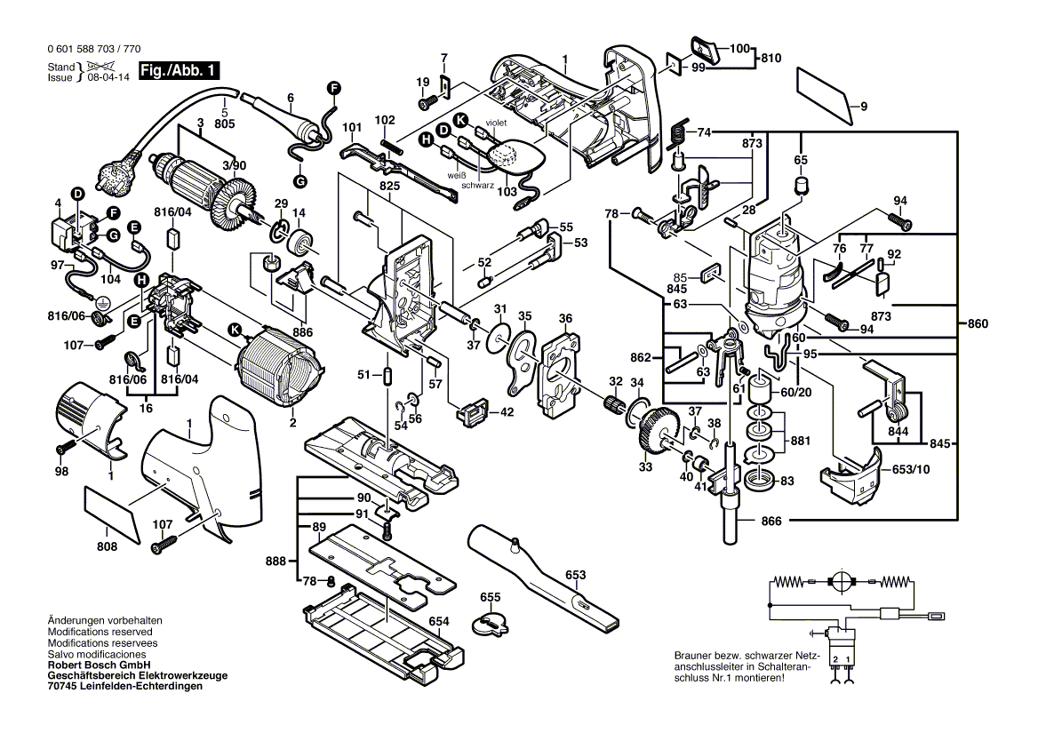 Ny ekte Bosch 2601923010 gaffelspak