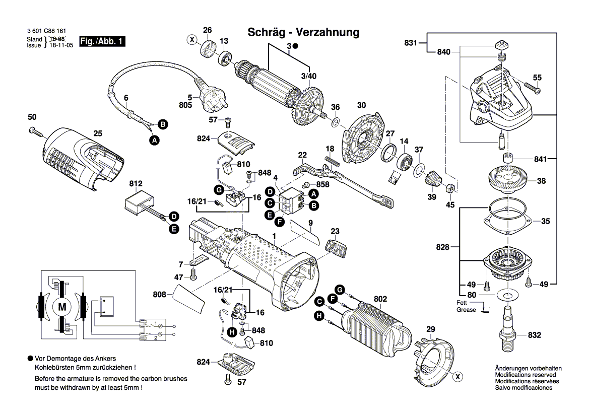 Nouveau véritable bosch 1604010bk5 armature